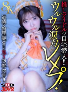 【VR】【8K】推しアイドルの自宅潜入！！ウルウル涙目レ×プ！道徳・倫理観ゼロの鬼S突撃突貫！！ 高画質アイキャッチ画像